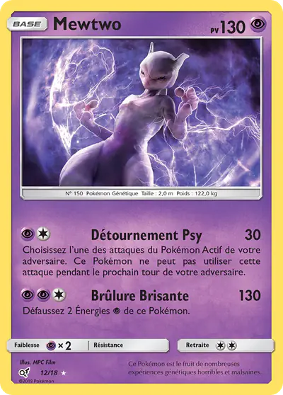 Image de la carte Pokemon Mewtwo 12/18