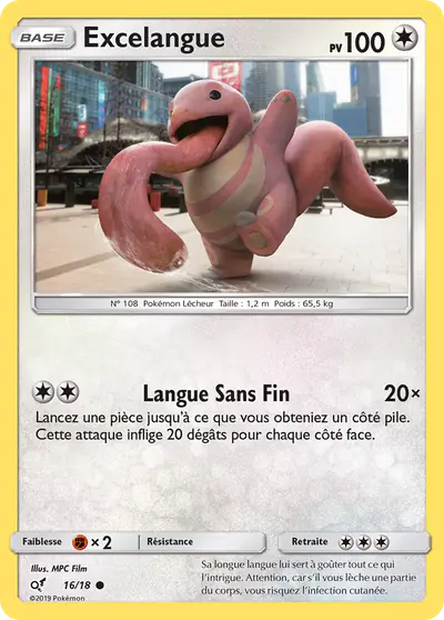 Image de la carte Pokemon Excelangue 16/18