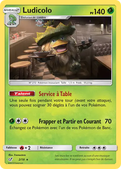 Image de la carte Pokemon Ludicolo 2/18