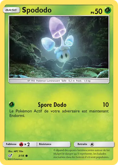 Image de la carte Pokemon Spododo 3/18