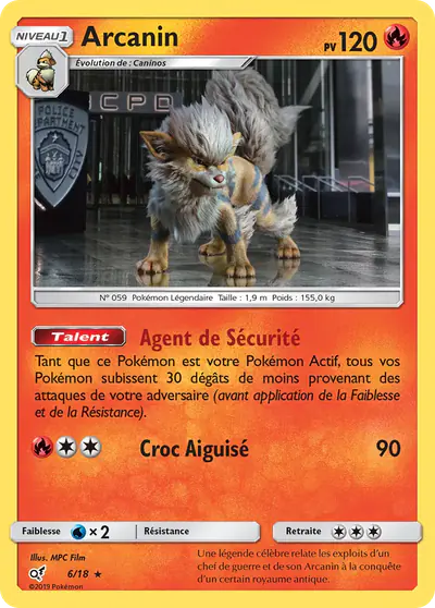 Image de la carte Pokemon Arcanin 6/18