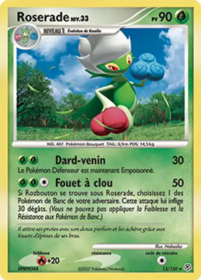 Image de la carte Pokemon Roserade 13/130