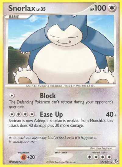 Image de la carte Pokemon Ronflex 37/130