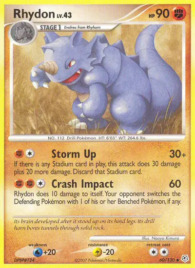 Image de la carte Pokemon Rhinoféros 60/130