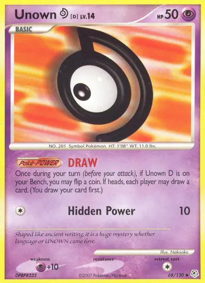 Image de la carte Pokemon Zarbi D 68/130