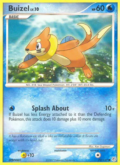 Image de la carte Pokemon Mustébouée 72/130