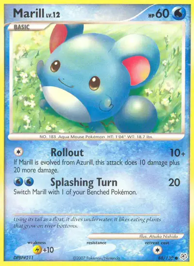 Image de la carte Pokemon Marill 88/130