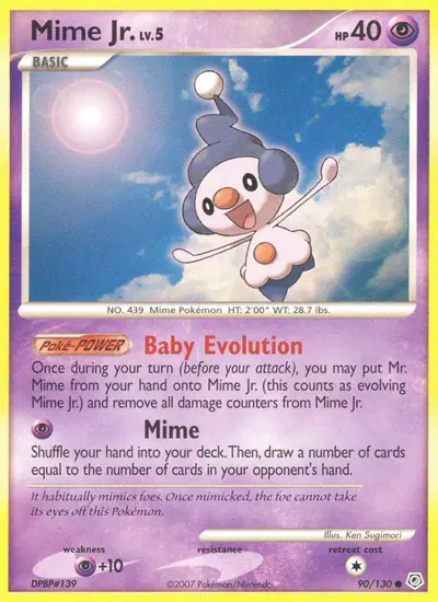 Image de la carte Pokemon Mime Jr. 90/130
