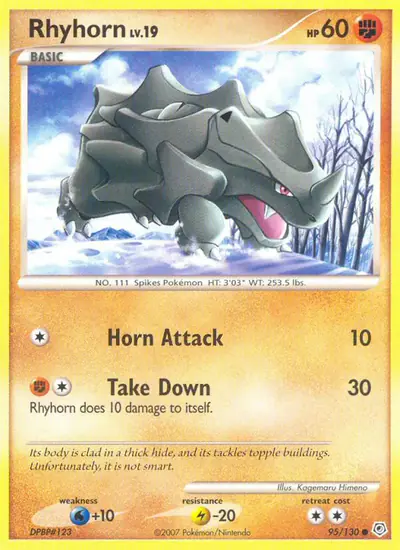 Image de la carte Pokemon Rhinocorne 95/130