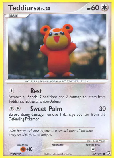 Image de la carte Pokemon Teddiursa 105/123