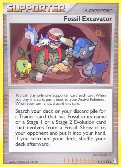 Image de la carte Pokemon Excavateur de fossiles 111/123