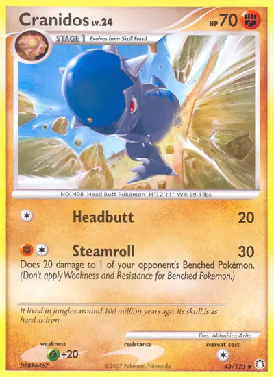 Image de la carte Pokemon Kranidos 43/123