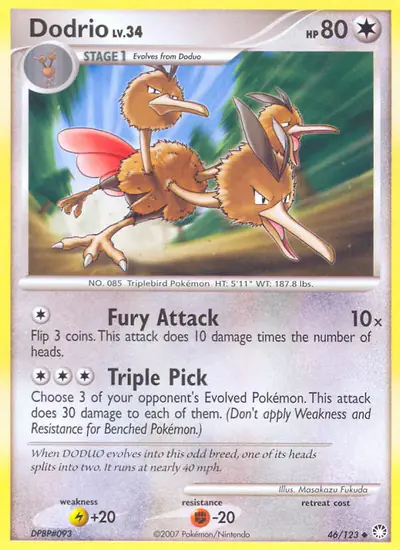 Image de la carte Pokemon Dodrio 46/123