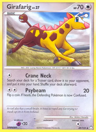 Image de la carte Pokemon Girafarig 49/123