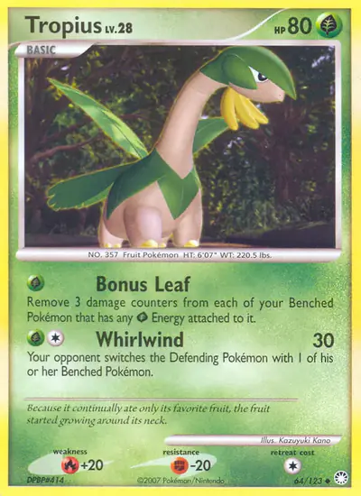 Image de la carte Pokemon Tropius 64/123