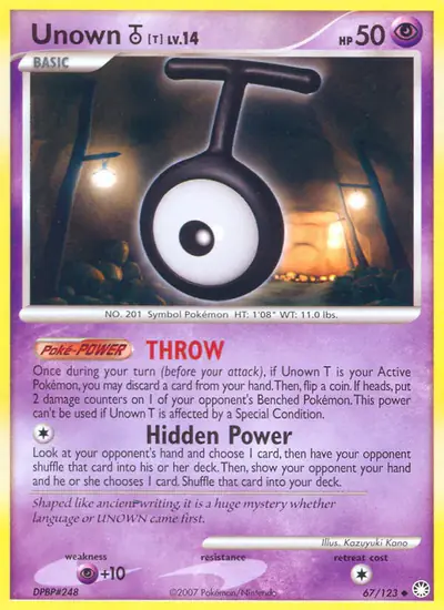 Image de la carte Pokemon Zarbi T 67/123