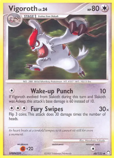 Image de la carte Pokemon Vigoroth 68/123