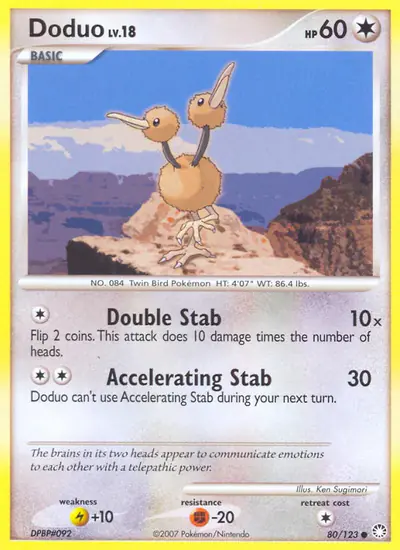 Image de la carte Pokemon Doduo 80/123