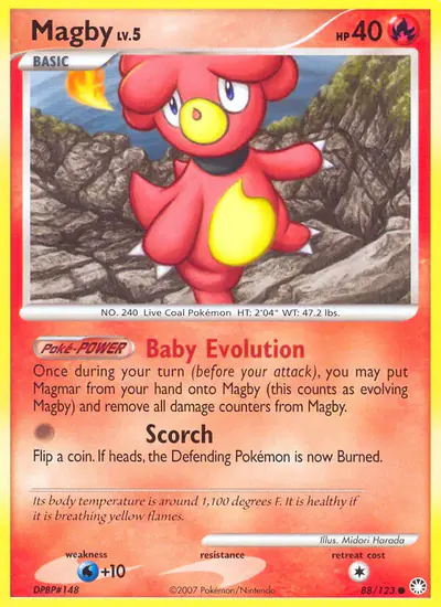 Image de la carte Pokemon Magby 88/123
