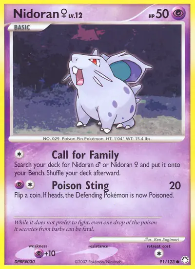 Image de la carte Pokemon Nidoran ♀ 91/123