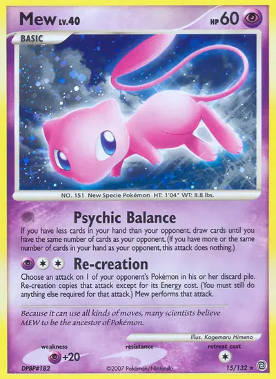 Image de la carte Pokemon Mew 15/132