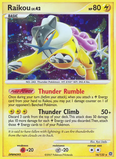 Image de la carte Pokemon Raikou 16/132