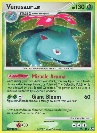 Image de la carte Pokemon Florizarre 20/132