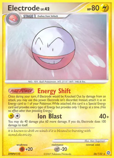 Image de la carte Pokemon Electrode 26/132
