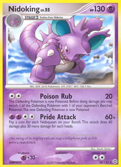 Image de la carte Pokemon Nidoking 34/132