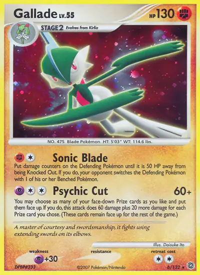 Image de la carte Pokemon Gallame 6/132