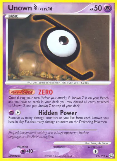 Image de la carte Pokemon Zarbi Z 72/132
