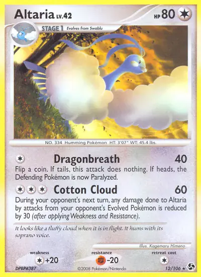 Image de la carte Pokemon Altaria 12/106