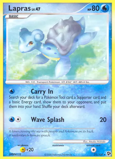 Image de la carte Pokemon Lokhlass 21/106