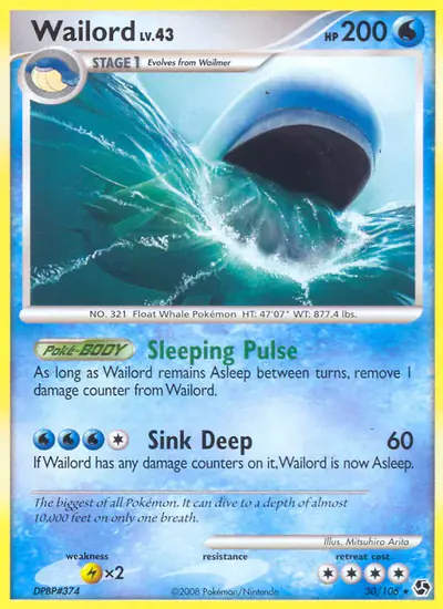 Image de la carte Pokemon Wailord 30/106