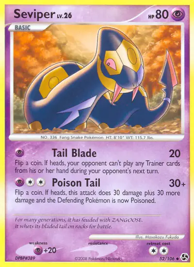 Image de la carte Pokemon Seviper 52/106