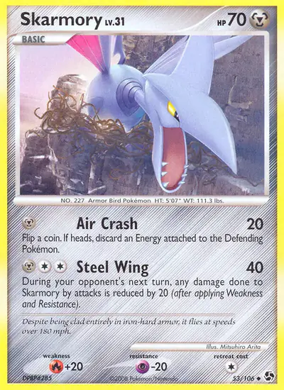 Image de la carte Pokemon Airmure 53/106
