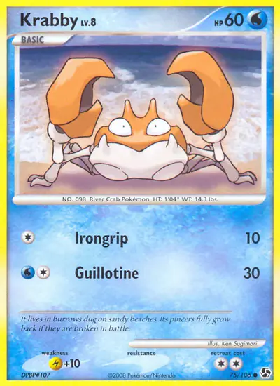 Image de la carte Pokemon Krabby 75/106