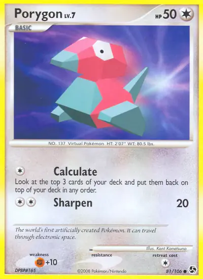 Image de la carte Pokemon Porygon 81/106