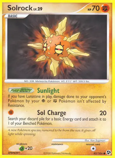 Image de la carte Pokemon Solaroc 85/106
