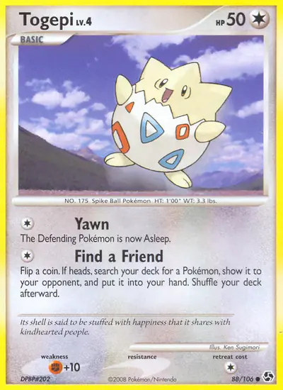 Image de la carte Pokemon Togepi 88/106