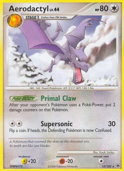 Image de la carte Pokemon Ptera 15/100