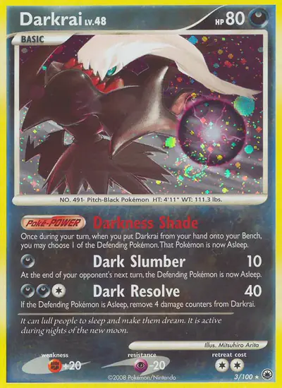 Image de la carte Pokemon Darkrai 3/100