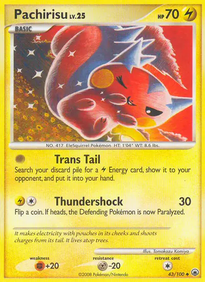 Image de la carte Pokemon Pachirisu 43/100