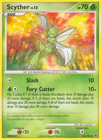Image de la carte Pokemon Insécateur 46/100