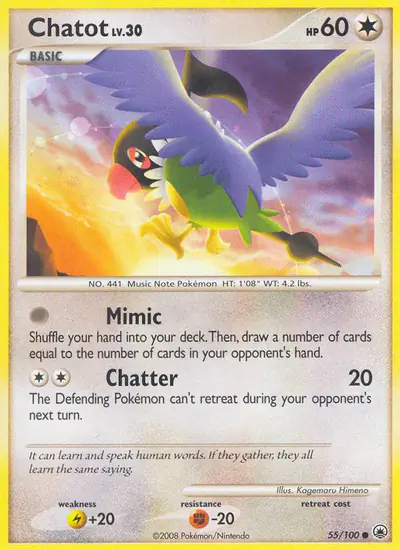 Image de la carte Pokemon Pijako 55/100