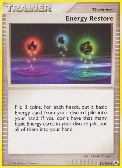 Image de la carte Pokemon Restauration d'énergie 81/100