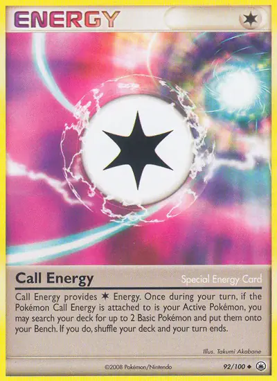 Image de la carte Pokemon Appel à l'énergie 92/100