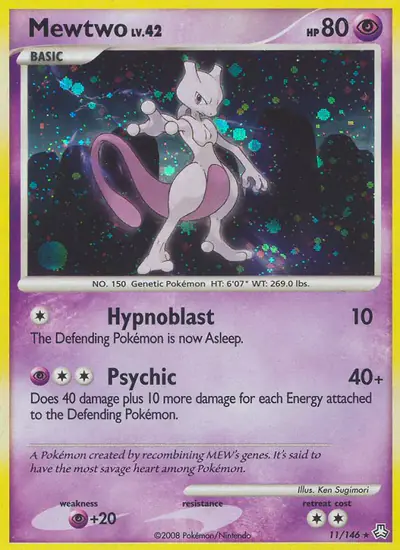Image de la carte Pokemon Mewtwo 11/146