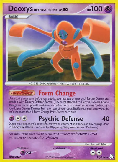 Image de la carte Pokemon Deoxys Forme Défense 25/146
