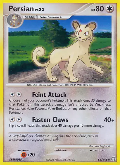 Image de la carte Pokemon Persian 68/146